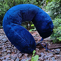 Подушка LSM для путешествий темно синяя