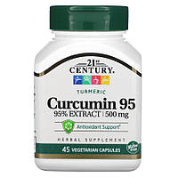 Натуральная добавка 21st Century Curcumin 95 500 mg, 45 вегакапсул DS