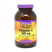 Витамины и минералы Bluebonnet Earth Sweet Chewables Vitamin C 500 mg, 90 жевательных таблеток DS