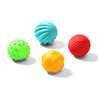 Набор развивающих сенсорных мячей BabyOno 4 шт (5901435415504)