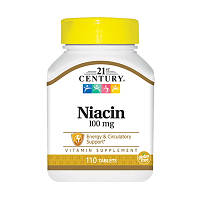 Витамины и минералы 21st Century Niacin 100 mg, 110 таблеток DS