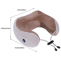 Массажная подушка для шеи с памятью U-Shaped Upgrade Vibration Pillow| Подушка с памятью| Массажер-подушка!!
