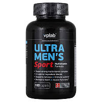 Витамины и минералы VPLab Ultra Mens Sport Multivitamin, 180 каплет DS