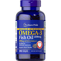 Жирные кислоты Puritan's Pride Double Strength Omega-3 Fish Oil 1200 mg, 180 капсул DS