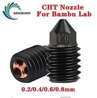 Сопло 0.4 CHT із загартованої сталі, сопло з високою витратою для Bambu Lab x1c p1p B02388