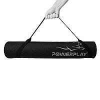 Килимок для йоги та фітнесу PowerPlay 4010, 173x61x0.6, Black DS