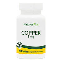 Витамины и минералы Natures Plus Copper 3 mg, 90 таблеток DS