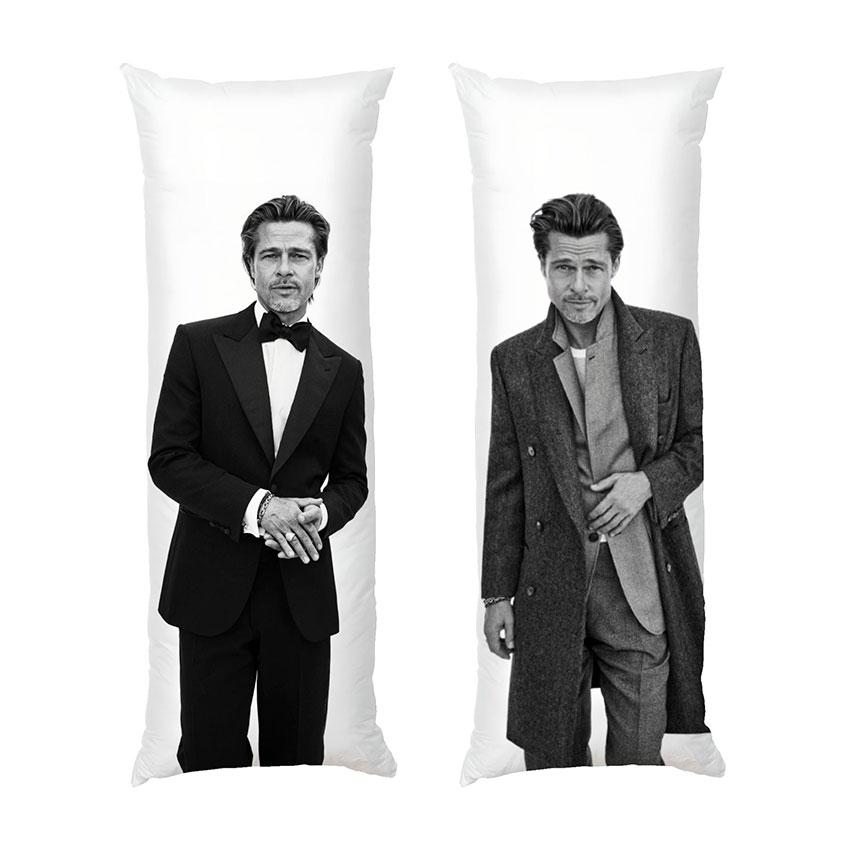 Дакімакура подушка-обіймашка «Бред Пітт. Чорно-білий. Brad Pitt. Black and white»