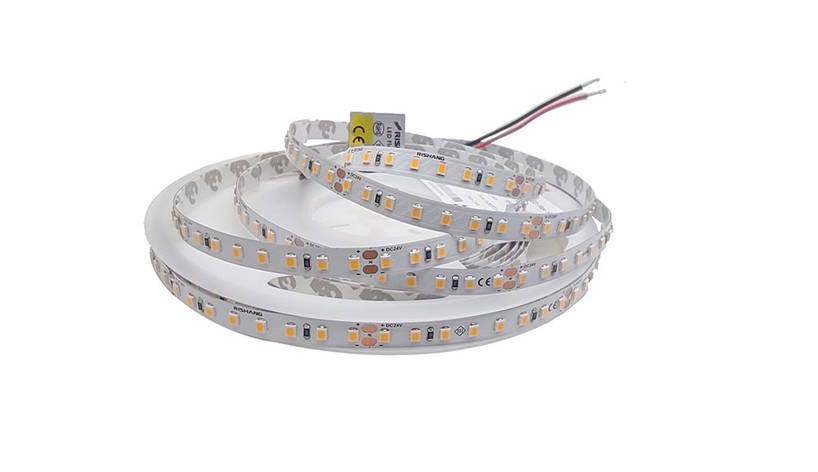 Led стрічка Rishang 2835-128-IP20-WW-8-24 RV08C8TC-A 3000K 24V 9,6W/m 1515lm/m 18322, фото 1