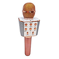 Караоке мікрофон WSTER WS-1688(Pink-Gold) Bluetooth, рожеве золото