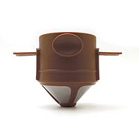 Пуровер/воронка/фильтр для ручной заварки кофе многоразовый Semi Coffee Maker, Brown DS