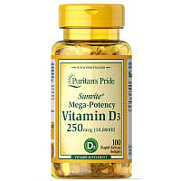 Витамины и минералы Puritan's Pride Vitamin D3 10000 IU, 100 капсул DS