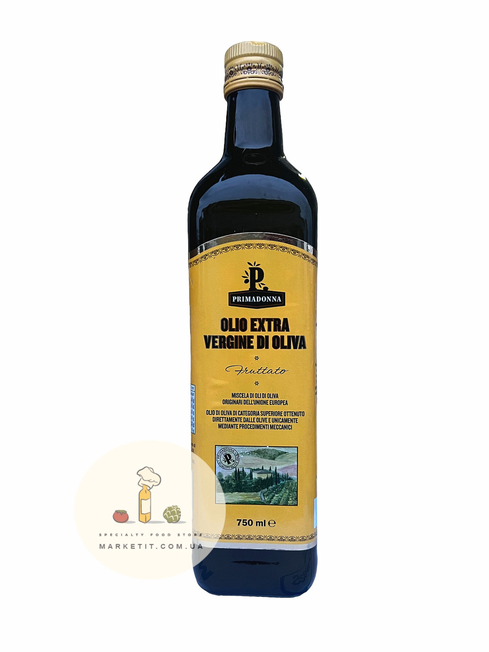 Оливкова олія Primadonna Olio Extra Fruttato холодний віджим 750 мл.