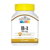 Витамины и минералы 21st Century Vitamin B1 100 mg, 110 таблеток DS