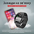 Смарт годинник SmartX X5Max AMOLED 1.52" чоловічі, пульсометр, змінні ремінці, дзвінки, фітнес, чорний, фото 4
