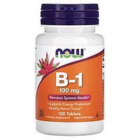 Витамины и минералы NOW Vitamin B1 100 mg, 100 таблеток DS