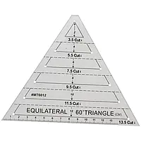 Линейка для пэчворка и квилтинга "Треугольник" 60 градусов (акрил 3мм) (5929)
