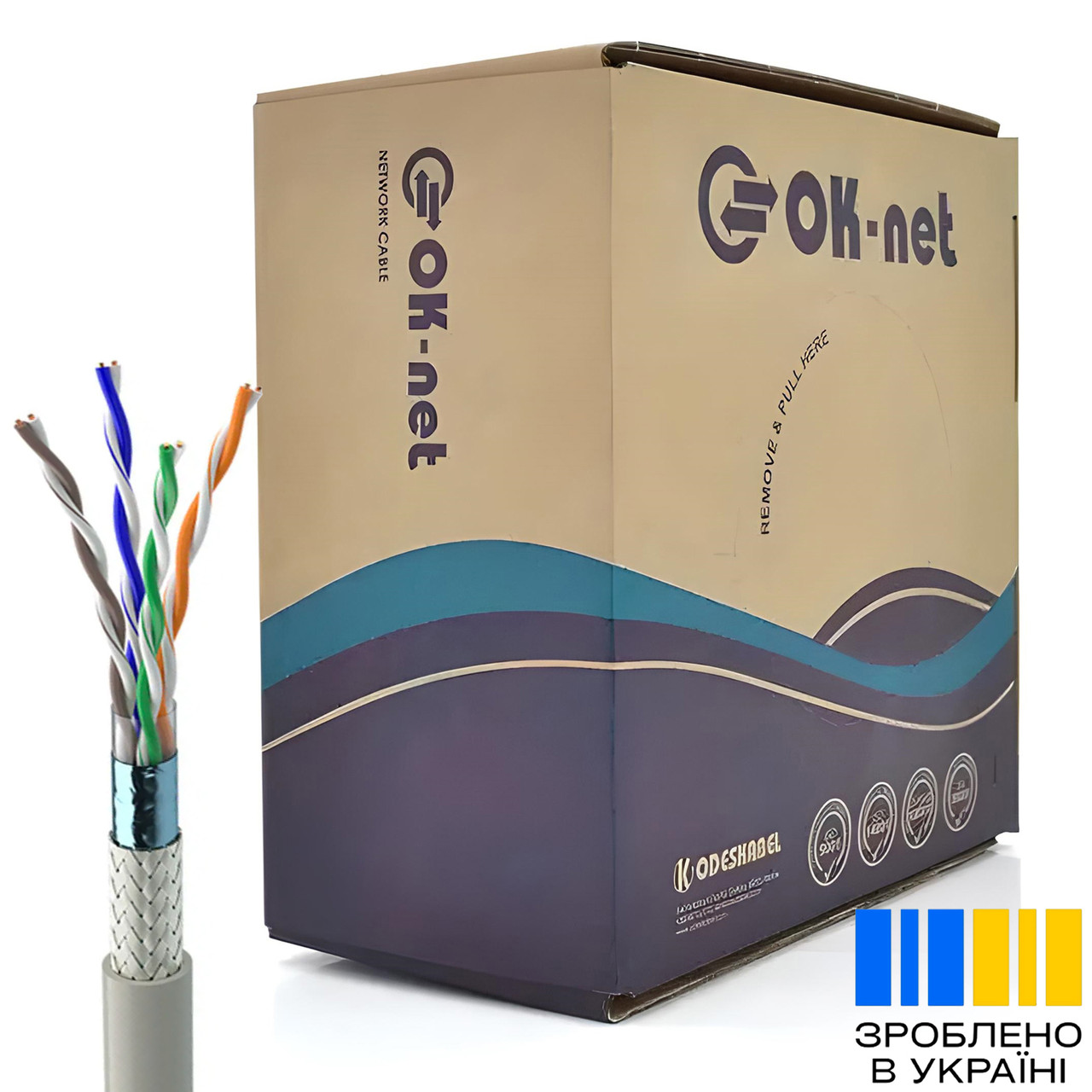 Кабель (49951) КПВЭО-ВП (200) 4*2*0,51 (S-FTP-сat.5E) (49951), бухта 305 м, фото 1