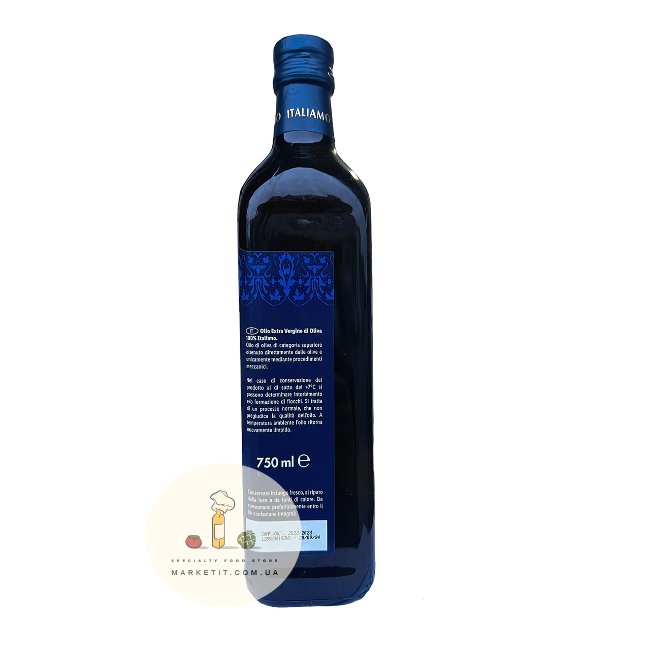 Оливковое масло Italiamo Olio Extra Vergine, холодный отжим 750 мл. - фото 2 - id-p2128962404