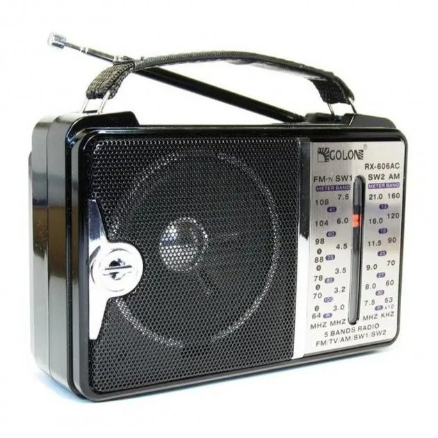 Радіоприймач Golon RX-606АС на батарейках та від мережі чорний! Salee