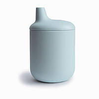 Силиконовая чашка-непроливайка - Mushie Powder Blue