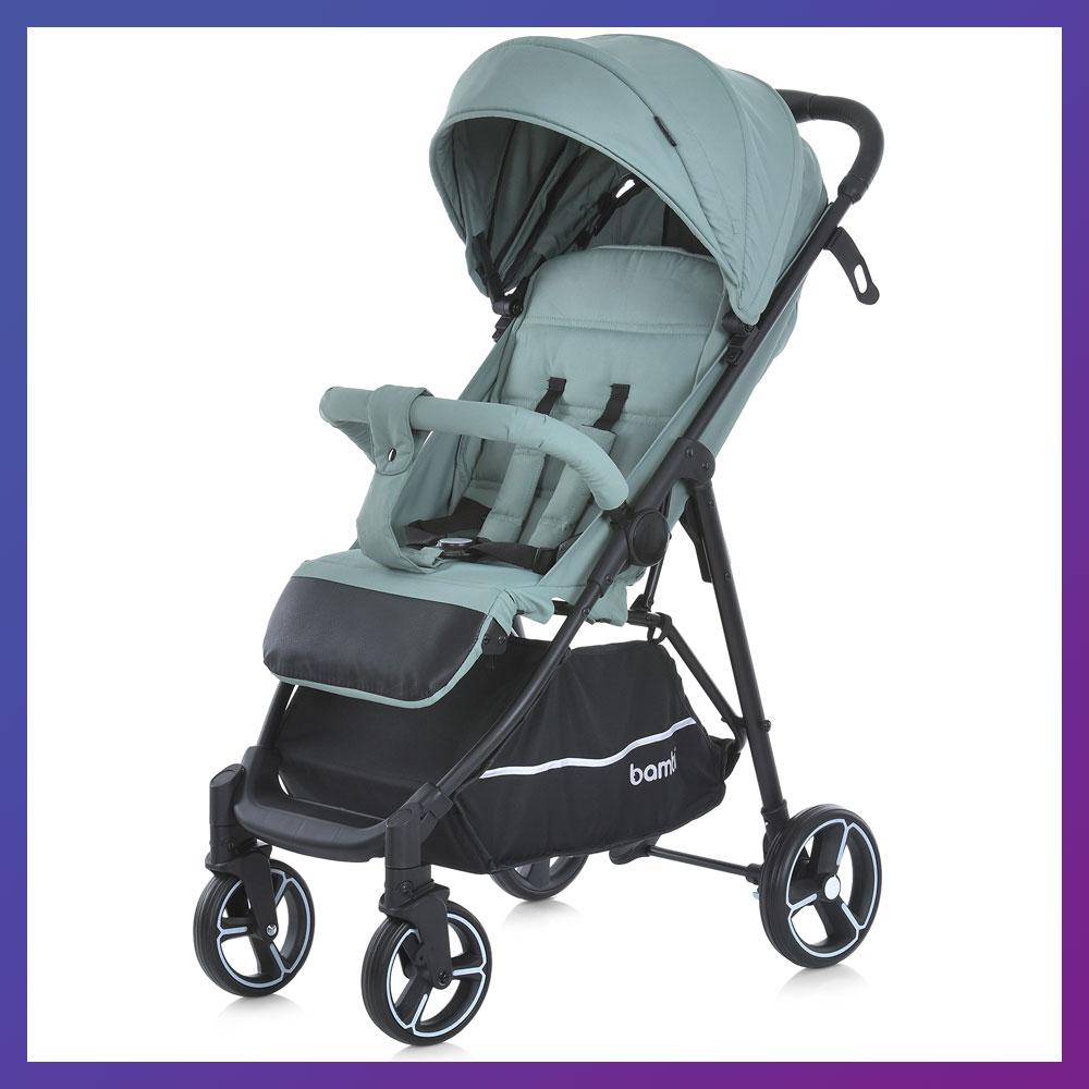 Дитяча прогулянкова коляска-книжка з регульованою спинкою Bambi M 4249-2 Green Matt Зелений, фото 1