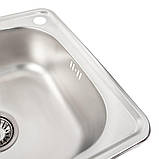 Кухонна мийка з нержавіючої сталі Platinum 4842 ДЕКОР (0,6/160 мм), фото 3