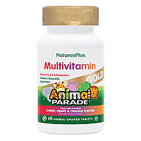 Витамины и минералы Natures Plus Animal Parade Gold, 60 жевательных таблеток Ассорти вкусов DS