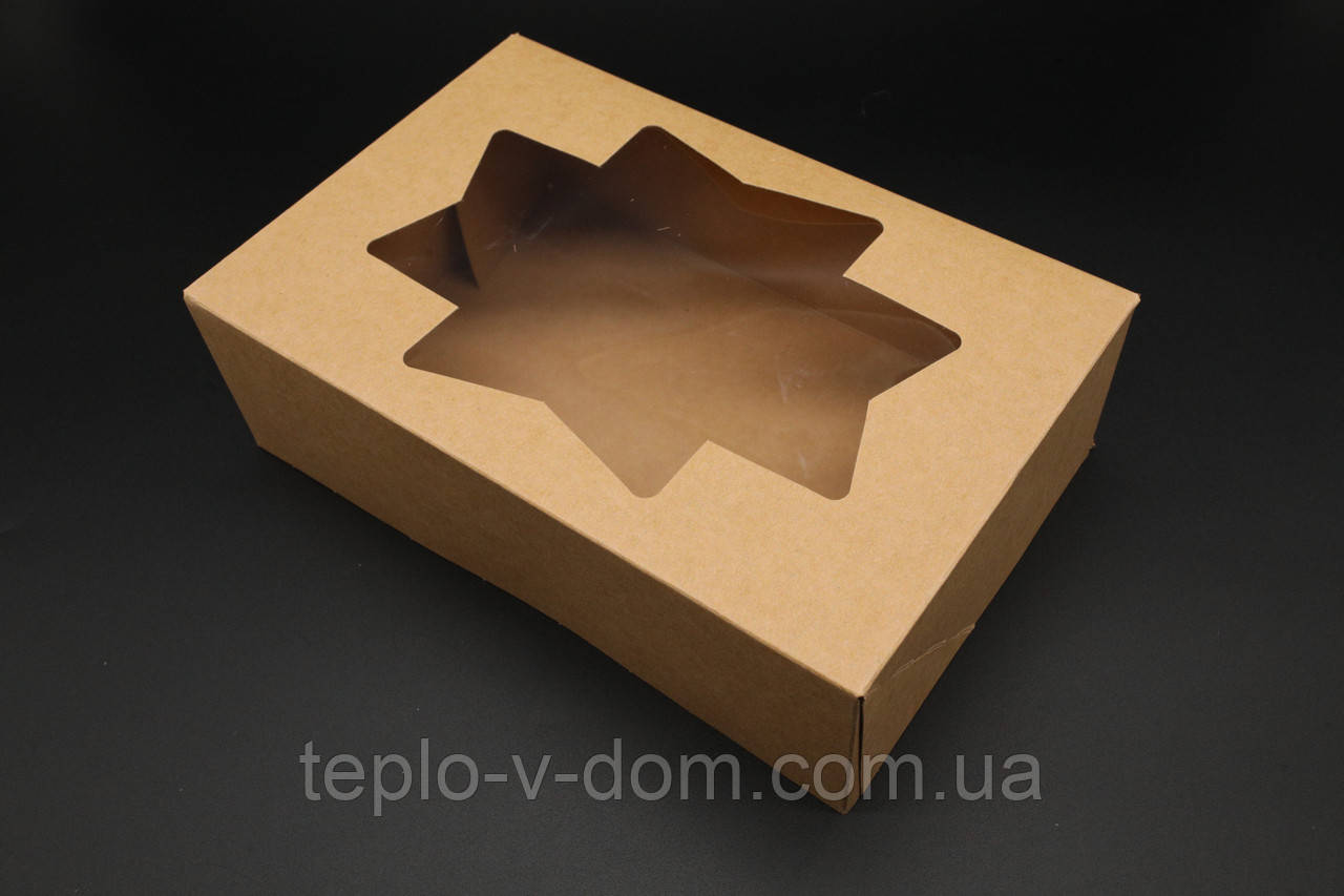 Збірні картонні коробки для подарунків. Крафтовий колір. 22.5х14.5х7см