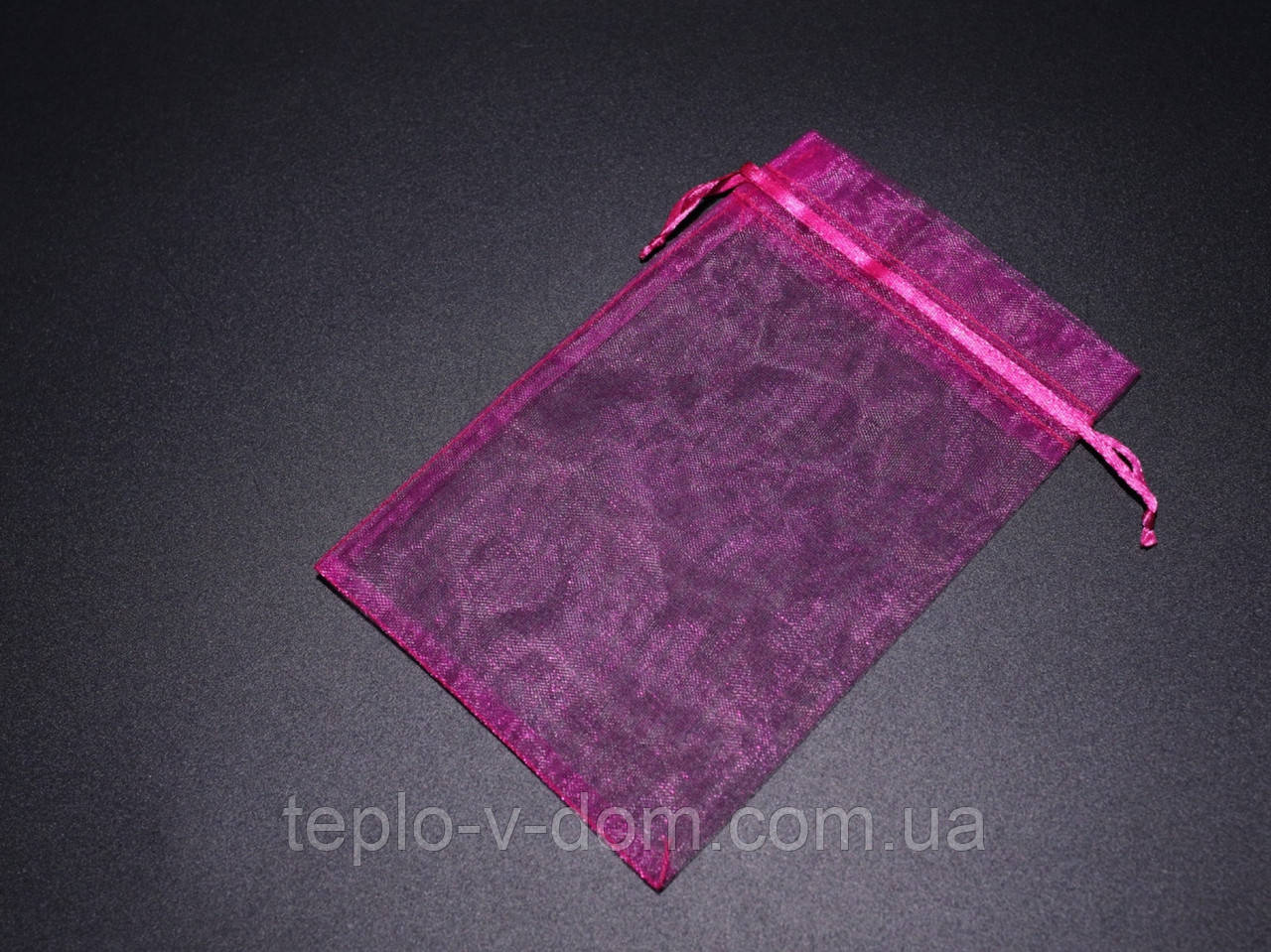 Подарункові мішечки з органзи пакувальні для дрібниць Колір рожевий. 10х15см