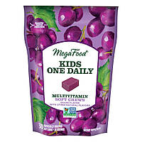 Витамины и минералы MegaFood Kids One Daily Multivitamin, 30 желейок Виноград DS