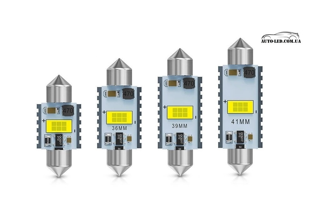 LED C5W C10W СSP 3570 12-24V CANBUS! LED лампочки з обманкою ( Є всі розміри)