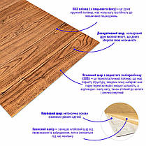 Обои самоклеящиеся рулонные моющиеся 2,85м х 70 см х 3 мм обои в рулоне на клеевой основе пвх під дерево, фото 3