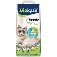 Наполнитель Biokats Classic Fresh 3in1 для кошачьего туалета, бентонитовый, 18 л
