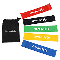 Набор Резинок Esonstyle 5 штук в удобном мешочке. Резинки для фитнеса, спорта эспандер лента, отличный товар