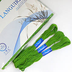 Нитки муліне, травяний, 1 моток 8 м