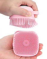 Силиконовая массажная щетка Silicone Massage Bath Brush с дозатором, мочалка для массажа! Улучшенный