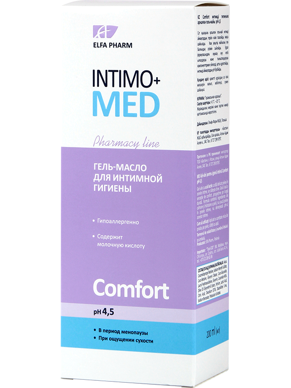 Гель-олія для інтимної гігієни Comfort 200 мл Intimo+med Elfa Pharm