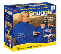 Плед Snuggie с рукавами флисовый синий! Полезный