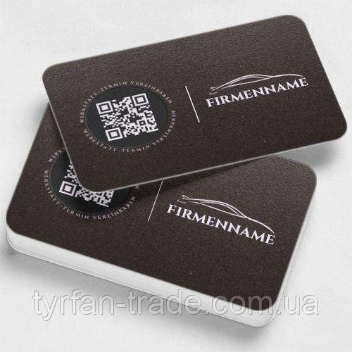 Визитки на металле с qr кодом, фото 1