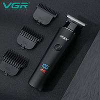 Триммер для волос VGR V-937, с USB-кабелем для зарядки, светодиодным дисплеем, QM-279 3 насадками