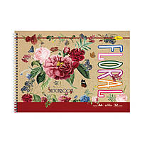 Скетчбук "Крафт" СБК-А4-32 А4, 32 аркуша Floral