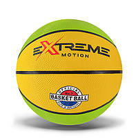 М'яч баскетбольний Extreme Motion BB1485 № 7, 520 грам Зелено-жовтий
