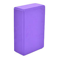 Блок для йоги MS 0858-11 EVA, Чорний Фіолетовий