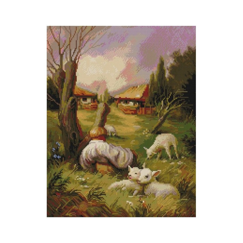 Алмазна мозаїка "Риси Кобзаря" GF5433  Brushme 40х50 см
