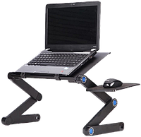 Столик для ноутбука Laptop Table T8 - складной столик подставка для ноутбука с охлаждением (2 кулера) (b324)!!
