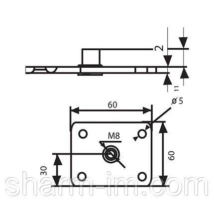 Зачіп меблевий 60х60 мм, фото 2