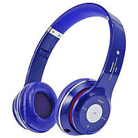 Беспроводные Bluetooth наушники гарнитура с MP3 плеером и радио microSD Solo HD S460 синий! Улучшенный