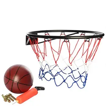 Спортивний набір баскетбольне кільце 46 см MR 0168 залізне з м'ячем насосом і кріпленням