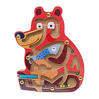 Дерев'яна магнітна іграшка Лабіринт MD 1792-1 Ведмедик